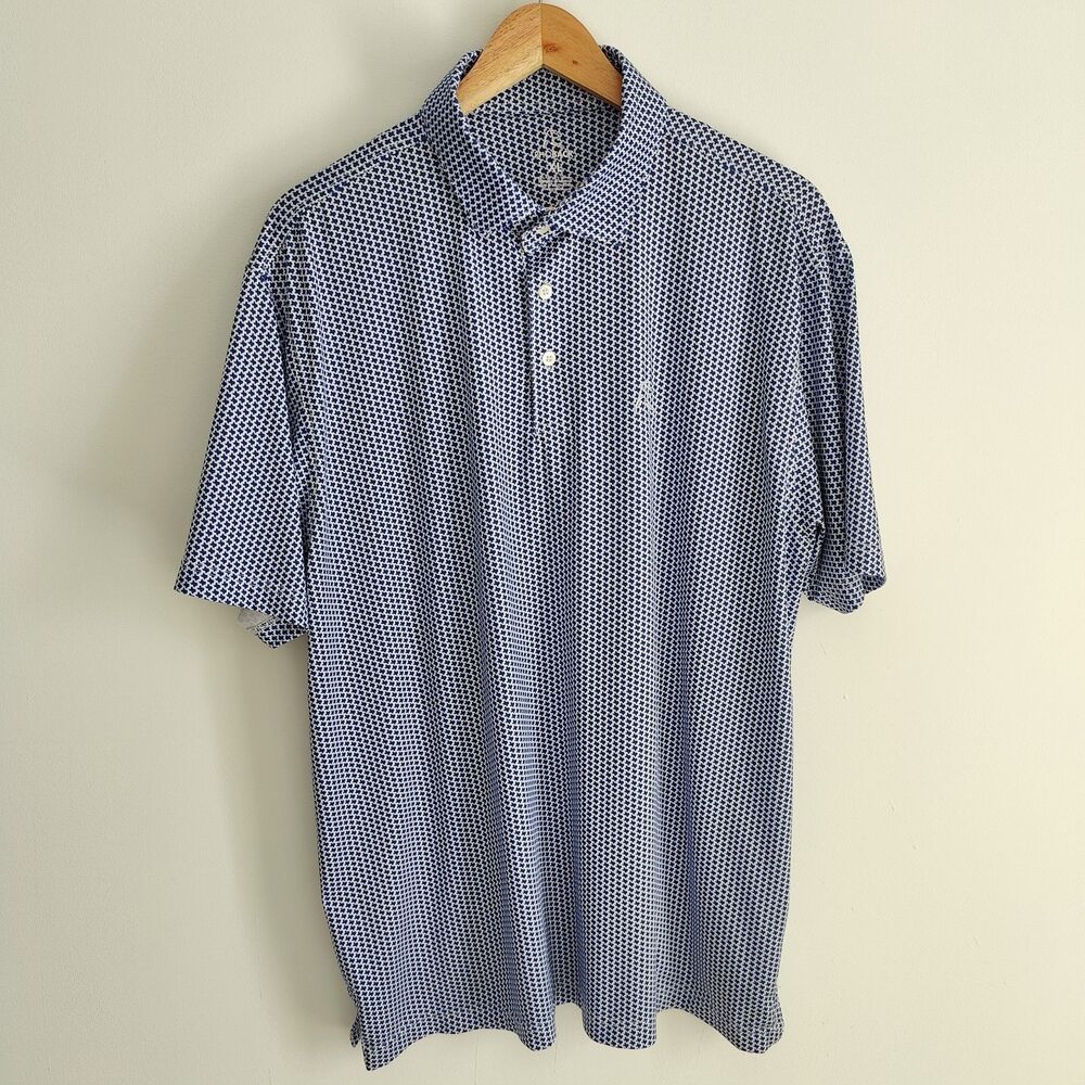 Rhoback Mens XL 'The Don't Mess With Texas' Performance Golf Polo Shirt AOP
